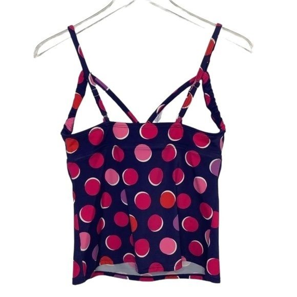 South Point navy polka dot tankini top size 10 - Picture 2 of 6